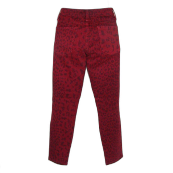 CURRENT/ELLIOT Jeans, 26, Stiletto/Ankle, Leopard, Blood/Red, Low Rise - Picture 5 of 13